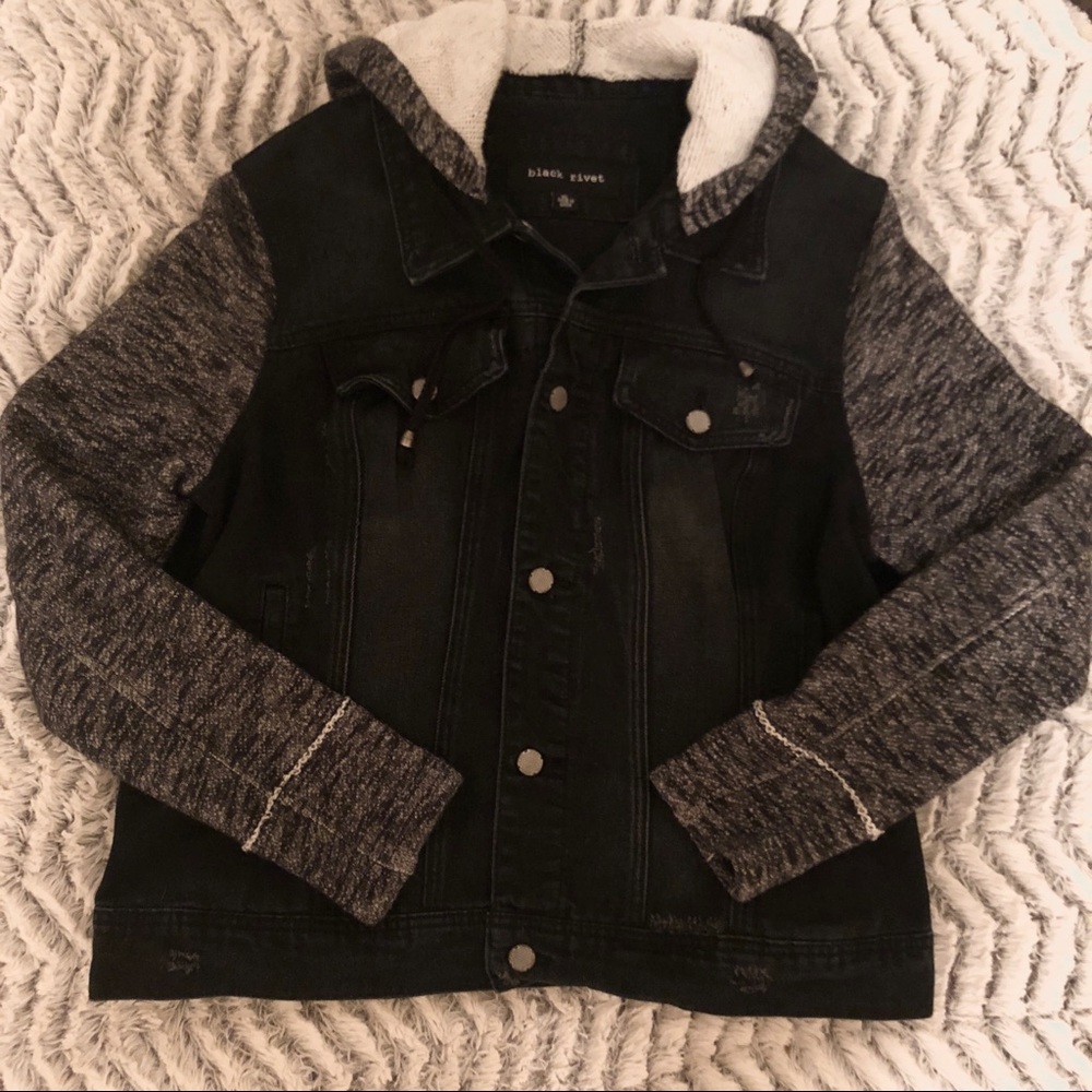 Denim/sweater jacket